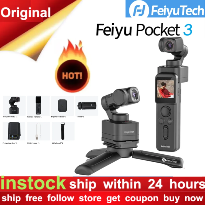 FeiyuTech Feiyu Pocket 3 Cordless Detachable 3-Axis Stabilizer Gimbal ...