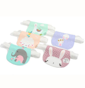 VREN ผ้าเช็ดเหงื่อสำหรับเด็กทารกชายหญิงแผ่นการ์ตูนซับเหงื่อได้ดีผ้าฝ้าย4ชั้นผ้าเช็ดหลังสำหรับดูดซับเหงื่อจำนวน5ชิ้น