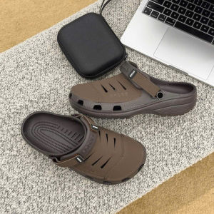 Dép sục Cross Yukon Mesa Clog nam dạng sục phối da đế chống trơn trợtfull box màu nâu