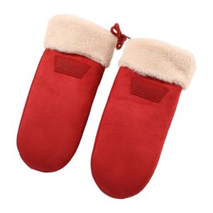 GORGE 1 Pair Da lộn giả Găng tay ấm áp Dây đeo cổ Găng tay lông mềm Găng tay giả da lộn Quà tặng Ấm áp Găng tay mùa đông Quần áo mùa đông nữ