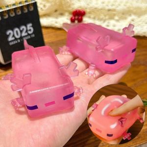 GLASSES VIEW นุ่มนวล ซาลาแมนเดอร์ พินช์ บรรเทาความเครียด การ์ตูน ของเล่นบีบ น่ารัก มอลโตส ซาลาแมนเดอร์อเมริกันบีบ ของขวัญงานเลี้ยงวันเกิด