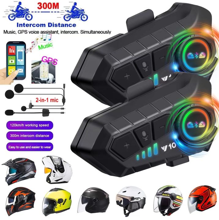 Motorcycle Helmet Bluetooth Headset For 2 Rider