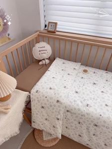 Cute Cartoon Newborn Baby Cot Duvet Cover Case Infant Toddlers Cotton Quilt Cover Duvet Case Children Bedding Set DF20