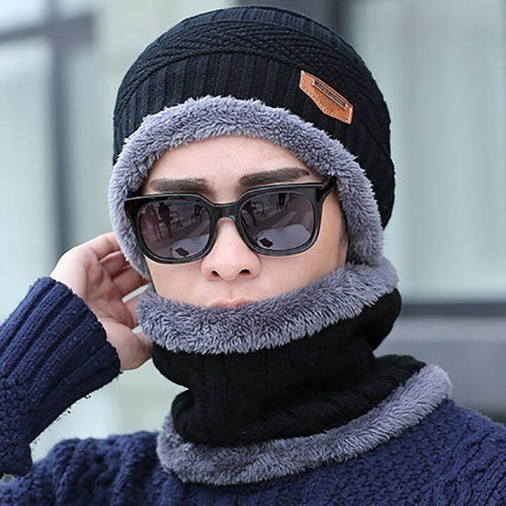 Thermal Fleece Knitted Beanie Hat And Scarf Set Warm Soft With Ear And Neck  Protection For Men Women Winter Outdoor Fishing Cycling, Don't Miss These  Great Deals