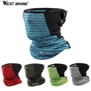 WEST BIKING Summer Anti-sweat Cycling Face Mask Breathable Headwear Caps Running Bicycle Motorcycle Bandana Sports Scarf Half Face Mask