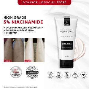DSAVIOR Brightening Body Serum Niacinamide 5% High Grade 150ml | Serum Pelembab Pencerah Kulit