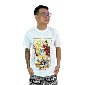 Patgang Kaos Distro Pria / Kaos T-Shirt Drag0n Ball ( Foil Gold ) Kaos Sablon 100% Catton Premium