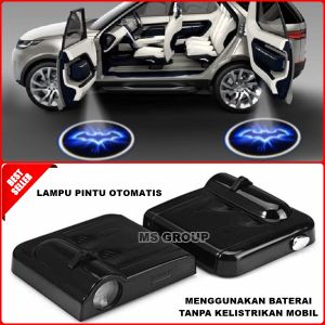 Lampu Pintu Mobil Logo LED Karakter BATMAN Isi 2pcs Otomatis Proyektor Nyala Saat Pintu Terbuka GZ