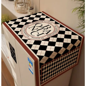 Fridge Lid Cover with Pocket Dustproof Durable Non-slip Cover for Washing Machine Micro-wave Oven