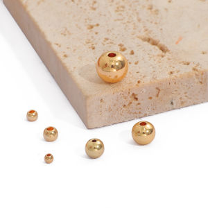 Hạt Đệm Tròn Mạ Vàng 18K Bằng Đồng Thau 2.5/3/4/5/6/8Mm Để Tự Làm Phụ Kiện Làm Đồ Trang Sức