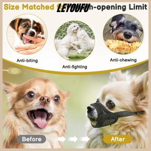 LEYOUFU Mõm lưới cho mõm ngắn và chó vừa nhỏ chống cắn tập trung vào những con chó brachycephalic như Chihuahua Pomeranian