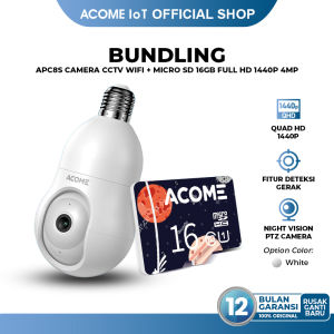 APC8S + Micro SD Kamera Smart CCTV Camera Audio FULL HD 1440P 4MP No Blind Spot 2 Arah Dalam Ruangan Garansi Resmi 1 Tahun