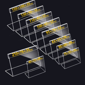 10pcs Acrylic price tag card supermarket price tag Transparent Plastic Price Tag Label Holder for shops warehouse