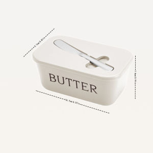 Butter Container Box with Knife Refrigerator Sealed Storage Box Food-grade PP Cheese Box with Lid