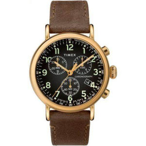 Clearance - Timex Standard Chronograph Leather Strap Watch 41mm - TW2T20900 * 100% original