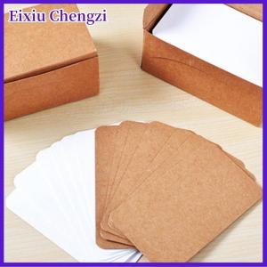 Eixiu 100 pcs Trống cứng giấy các tông DIY bưu thiếp tin nhắn