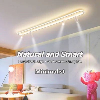 RHPOA Adjustable Angle Spotlight LED Ceiling Light with Remote Control for Three Light Colors - Natural and Smart Minimalist Design