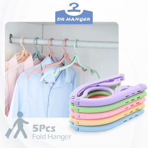 5PCS Foldable Travel Cloth Hanger Clothes Drying Rack with Anti-Slip Design Penyidai baju/tudung/tuala/衣架
