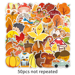 50PCS INS Style Retro Fallen Leaves Autumn Leaf Sticker Notepad Diary Sticker DIY scrapbooking