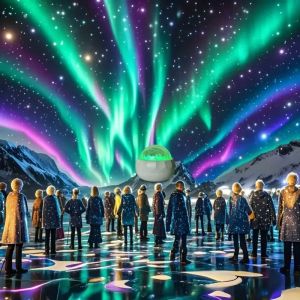 Starry night light projector aurora led 360 rotation dynamic sky lamp ambient room decor sleep aid