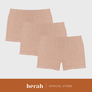 Herah Ultra Soft Boyleg Panty (3 in 1) - Cotton Feel Breathable Absorbent Plus Size Shorts