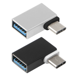 Durable 90° Type C To USB 3.0 Female Data OTG Converter for for Macbook Android Phone and More