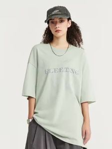 Mens Youth Lightning Reflective Printed T-shirt 2024 Spring/Summer New Product Trendy Brand Street Personality Loose Short Sleeve