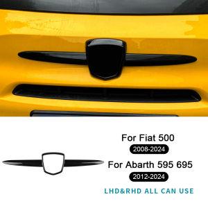 For Abarth 595 695 2012-2024 Car Front Logo Frame Decorative Trim Exterior Accessories
