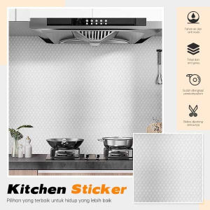 Sticker Wallpaper Dapur Kitchen Motif Marmer Hitam Set Anti Minyak Tahan Panas Anti Air Glossy