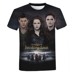 [Local Stock] ZEEMIN Summer The Twilight Saga 3D Printed T-Shirts Men Women Casual Fashion Oversized Short Sleeve T Shirt Male Tees Tops Man Clothing