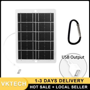 3W/6W/10W Solar-Panel Chargers USB Outputs Solar Panel Kit for Phone Power Bank Camping Backpacking