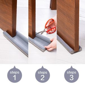 CHB Under Door Draft Stopper / Breeze Weather Stripping Blocker / Adjustable Double Draft Noise Reductio