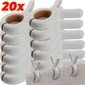【20Pcs】O-shaped Windproof Clothes Clips Design Secure Hold Beach Quilt Towel Heavy Clothing