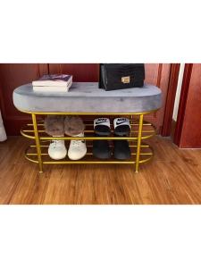 Entryway Shoe Changing Bench Home Entrance Soft Cushion Shoe Bench Internet Celebrity Multifunctional Long Bench with Shoe Cabinet