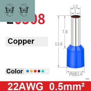 CGdailyToolsMix 100Pcs Electric Wire Connector Crimp Wire Ferrule Terminal Cable End Crimps Insulated Assortment