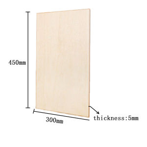 2Pcs DIY Balsa Wood Sheets Wooden Plate for Laser Engraving House Craft Model