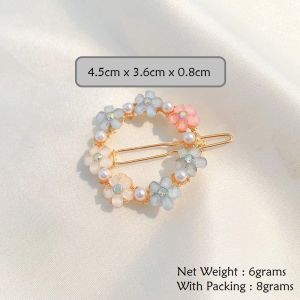 F4 Jepit Rambut Wanita Versi Korea Dari Berlian Imitasi Sederhana Aksesoris Rambut Bunga HSP002