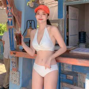 สาวอวบ bikini บิกินี่เซ็กซี่ สีทึบ สายสะพายไหล่ปรับได้  สาวอ้วนก็ใส่ได้ #0131