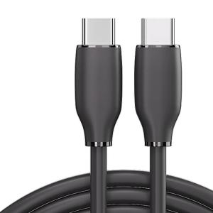 Flexible Silicone USB Type C Cable Fast Charging Data Sync USB C to USB C Data Transfer Cable for Cellphone