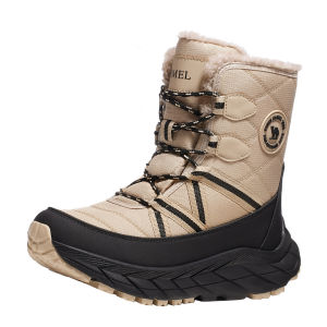 Camel womens plush warm snow boots winter shock-absorbing high-top hiking boots