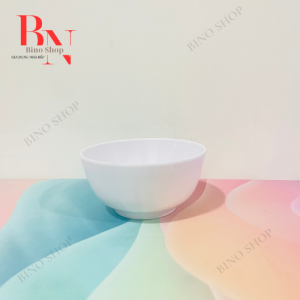 Chén Cơm Melamine Màu Trắng
