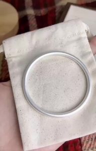 Traditional Craft Pure Silver 9999 Sterling Silver Bracelet Solid Niche Plain Silver Bangle Qixi Festival Birthday Gift for Girlfriend