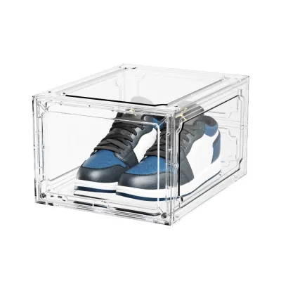 SEMATTI Trong suốt Hộp giày bóng rổ Acrylic với chức năng hút Hộp lưu trữ Chống oxy hóa Tủ giày Ký túc xá gia đình
