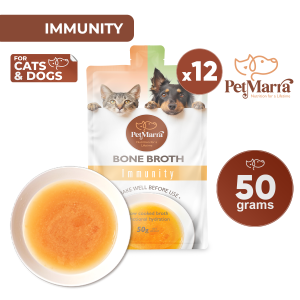 PetMarra Bone Broth for Dogs and Cats Immunity 50g BUNDLE OF 12 - PetMate immune support appetite booster supplement dogs cats appetite enhancer all breeds