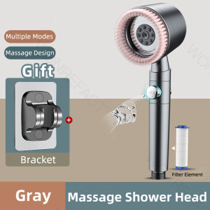 High Quality 5 Mode Shower Head Water Filter Adjustable High Pressure Shower Portable One Key Stop Shower Bathroom Accessories