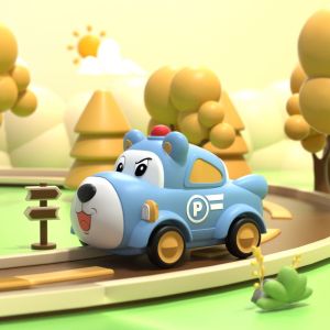 Baby Durable Soft Rubber Friction Car