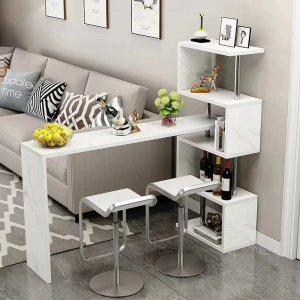 THEATT Partition Bar Table Small Apartment Bar Table Layered Storage Bar Table Side Storage Bar Desk
