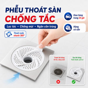🔥Giá sốc🔥Phễu thoát sàn xoáy chống tắc nhà tắm Lưới lọc tóc ngăn mùi chống côn trùng Nắp thoát sàn 3 lớp chỉnh góc