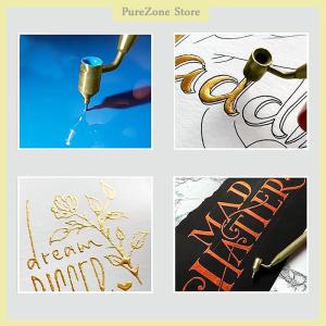 [PureZone] Slanting Fine-Line Sơn Bút Chất Lỏng Nhà Văn Bút Nhà Văn Sơn Applicator Bút