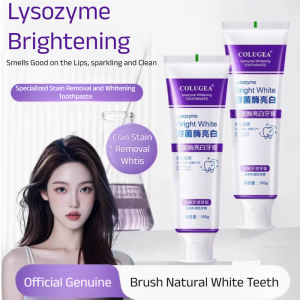 Lysozyme Whitening Toothpaste Fresh Breath Purple Toothpaste Whitening Remove Yellow Stains Repair Whitening溶菌酶亮白牙膏